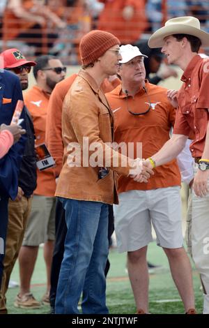 Actor And Texas Longhorns Football Fan Matthew Mcconaughey On The ...