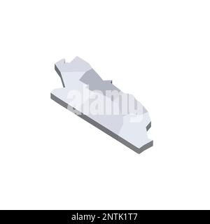 Belize District map grey illustration silhouette Stock Vector Image ...