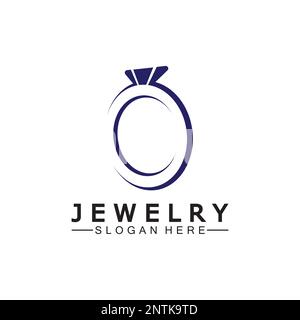 Abstract diamond for jewelry business logo design concept Stock Vector