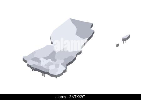 3d isometric Map of Yemen with national flag. Vector Illustration Stock ...