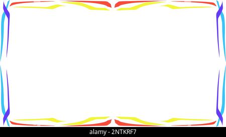 Abstract background with colorful texture frame border. Perfect for greeting cards, invitation cards, photo frames, website wallpapers. Stock Vector