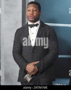 Los Angeles, USA. 27th Feb, 2023. Jonathan Majors arrives at the CREED III Los Angeles Premiere held at the TCL Chinese Theatre in Hollywood, CA on Monday, February 27, 2023. (Photo By Sthanlee B. Mirador/Sipa USA) Credit: Sipa USA/Alamy Live News Stock Photo