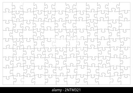 Jigsaw puzzle grid. Puzzle game blank vector pattern or picture parts  matching quiz or riddle simple texture. Challenge solve concept, fragment  connect jigsaw game mosaic empty background Stock Vector Image & Art 
