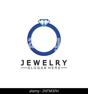 Abstract diamond for jewelry business logo design concept Stock Vector