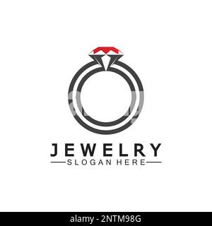 Abstract diamond for jewelry business logo design concept Stock Vector