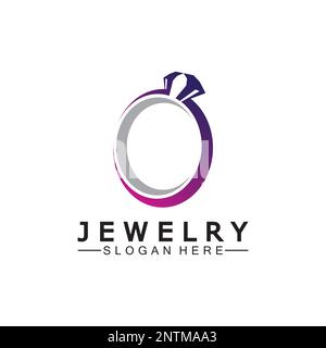 Abstract diamond for jewelry business logo design concept Stock Vector