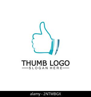 Thumb up concept logo template.Good symbol for your web site design, logo, app,Vector illustration. Stock Vector