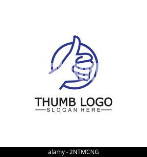 Thumb up concept logo template.Good symbol for your web site design, logo, app,Vector illustration. Stock Vector