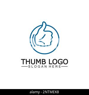 Thumb up concept logo template.Good symbol for your web site design, logo, app,Vector illustration. Stock Vector
