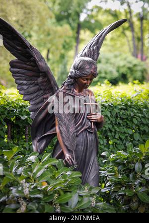 Statue of an angel in bronze Stock Photo
