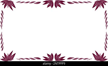 Abstract background with a purple flower texture frame. Perfect for greeting cards, invitation cards, photo frames, website wallpapers. Stock Vector