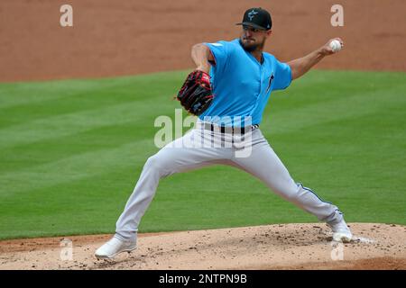 How are Miami Marlins starting pitchers during in Spring Training?