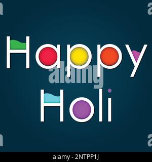 Happy Holi Festive Design Illustration Art Stock Vector