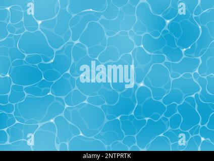 Vector Seamless Rippled Swimming Pool Abstract Background Illustration. Horizontally And Vertically Repeatable. Stock Vector