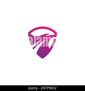 Eagle Shield Logo Design. Head Eagle Icon Stock Vector