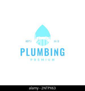 plumbing socket drop water clean logo design vector icon illustration Stock Vector