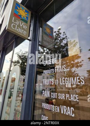 La Vie Claire, organic products shop, Bron, France Stock Photo