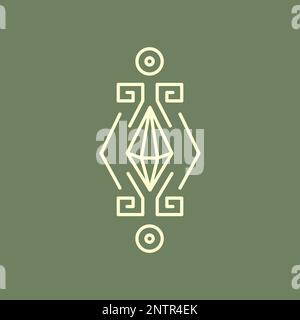 art of diamond gold line minimalist logo design vector Stock Vector