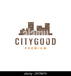 city building harmony lighting isolated modern logo design vector icon Stock Vector