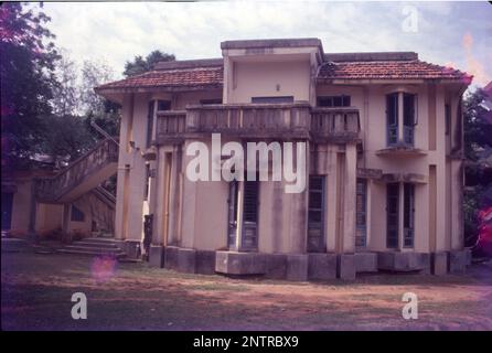 Shantiniketan is a neighbourhood of Bolpur town in the Bolpur subdivision of Birbhum district in West Bengal, India, approximately 152 km north of Kolkata.The complex includes five of Tagore's houses – Punascha, Shamali, Konarka, Udichi and Udayana. Udayana is where Tagore lived. Stock Photo