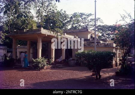 Shantiniketan is a neighbourhood of Bolpur town in the Bolpur subdivision of Birbhum district in West Bengal, India, approximately 152 km north of Kolkata.The complex includes five of Tagore's houses – Punascha, Shamali, Konarka, Udichi and Udayana. Udayana is where Tagore lived. Stock Photo