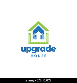 arrow up upgrade home repair services modern logo design icon vector illustration Stock Vector