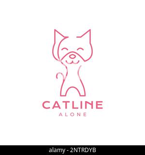 Cat Icon icon minimal isolated white minimalistic kitty Stock Vector by  ©moleks 111406994