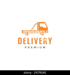 delivery towing car send transport modern shape logo design vector icon illustration Stock Vector