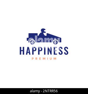bumper car sport playground helmet champion logo design vector icon illustration Stock Vector