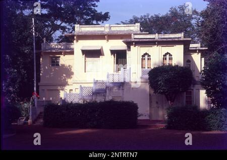 Shantiniketan is a neighbourhood of Bolpur town in the Bolpur subdivision of Birbhum district in West Bengal, India, approximately 152 km north of Kolkata.The complex includes five of Tagore's houses – Punascha, Shamali, Konarka, Udichi and Udayana. Udayana is where Tagore lived. Stock Photo