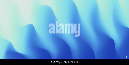 Blue abstract wavy background for banner, flyer and poster. Dynamic effect. Vector illustration. Cover design template. Can be used for advertising, m Stock Vector