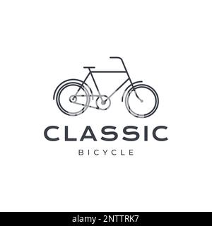 legend classic bicycle luxury ancient transport minimal simple logo design vector Stock Vector