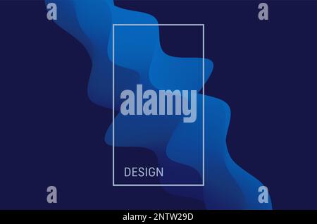 3D abstract wavy background with modern gradient colors. Motion sound wave. Vector illustration for banner, flyer, brochure, booklet, presentation or Stock Vector