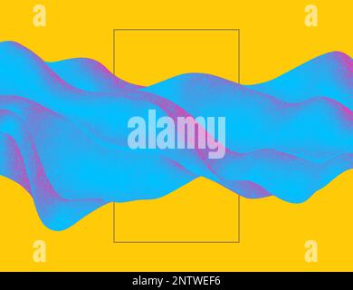 3D wavy background with dynamic effect. Abstract vector illustration for flyer, brochure, booklet and websites design. Stock Vector