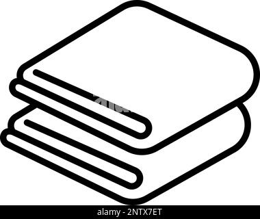 Stacked towels icon. Fluffy towels. Editable vector. Stock Vector