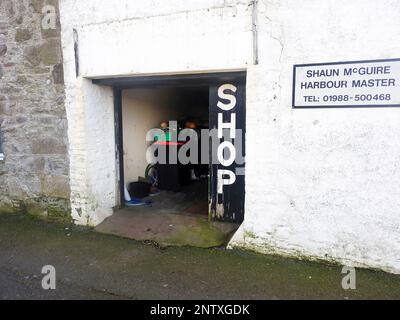 Harbour Masters office and shop , Isle of Whithorn, Scotland. Stock Photo