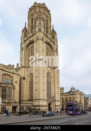 Bristol University Wills Memorial Building, Bristol, UK Stock Photo