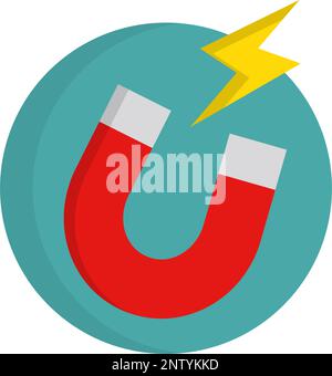 Modern magnet and magnetic icon. Editable vector. Stock Vector