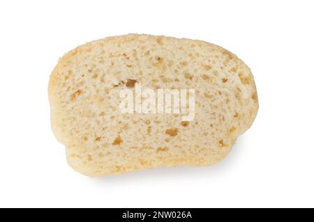 Studio shot of slices of bruschetta cut out against a white background - John Gollop Stock Photo