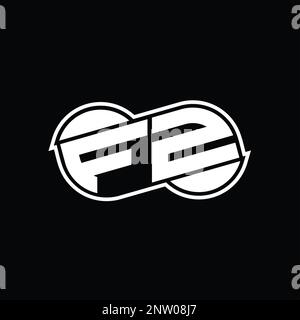 ZF Logo monogram abstract infinity shape half round vector images ...