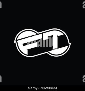 TF Logo monogram abstract infinity shape half round vector images ...