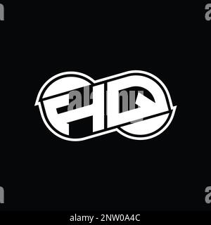 QH Logo monogram abstract infinity shape half round vector images ...
