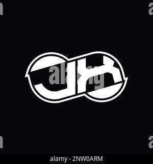 XJ Logo monogram abstract infinity shape half round vector images ...
