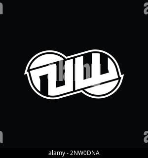 WN Logo monogram abstract infinity shape half round vector images ...