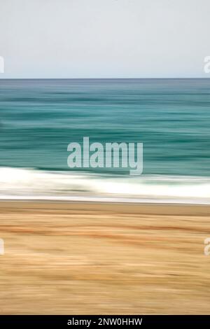 Seascape long exposure scenery of the sea with intentional camera movement effect Stock Photo