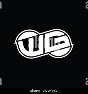GW Logo monogram abstract infinity shape half round vector images ...