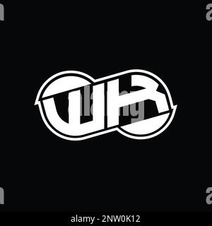 KW Logo monogram abstract infinity shape half round vector images ...
