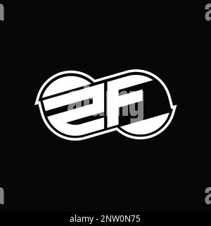FZ Logo monogram abstract infinity shape half round vector images ...
