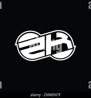 KZ Logo monogram abstract infinity shape half round vector images ...