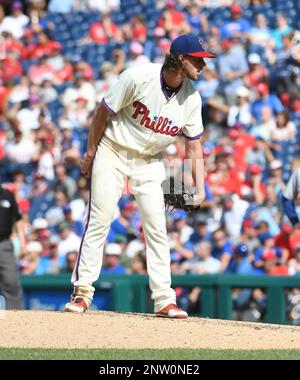 Philadelphia Phillies pitcher Aaron Nola smiles after talking with Houston  Astros third baseman Alex Bregman before a baseball game Saturday, April  29, 2023, in Houston. (AP Photo/David J. Phillip Stock Photo - Alamy